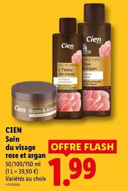 Lidl Cien Soin du visage rose et argan offre