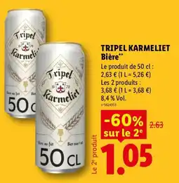 Lidl Tripel Karmeliet Bière offre