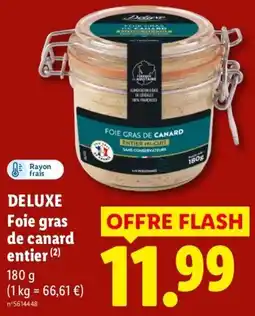 Lidl Deluxe Foie gras de canard entier offre