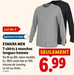 Lidl ESMARA MEN T-shirts à manches longues homme offre