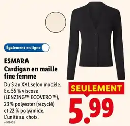 Lidl ESMARA Cardigan en maille fine femme offre