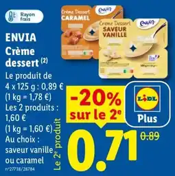 Lidl Envia Crème dessert offre