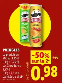 Lidl PRINGLES offre