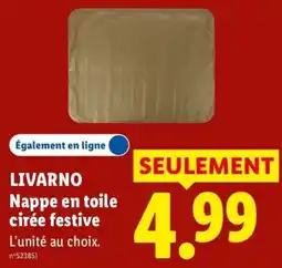 Lidl LIVARNO Nappe en toile cirée festive offre