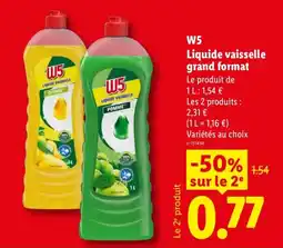 Lidl W5 Liquide vaisselle offre