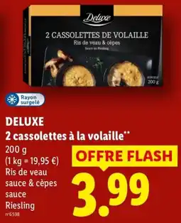 Lidl Deluxe 2 cassolettes à la volaille offre
