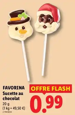 Lidl FAVORINA Sucette au chocolat offre