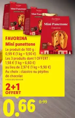 Lidl FAVORINA Mini panettone offre