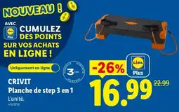 Lidl Crivit planche de step 3 en 1 offre