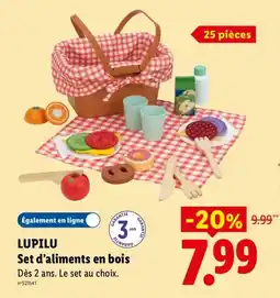 Lidl LUPILU Set d'aliments en bois offre