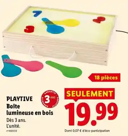 Lidl PLAYTIVE Boîte lumineuse en bois offre