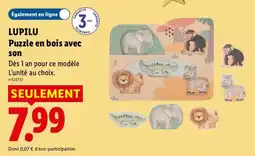 Lidl LUPILU Puzzle en bois avec son offre
