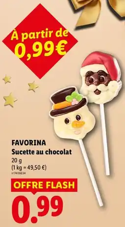 Lidl FAVORINA Sucette au chocolat offre
