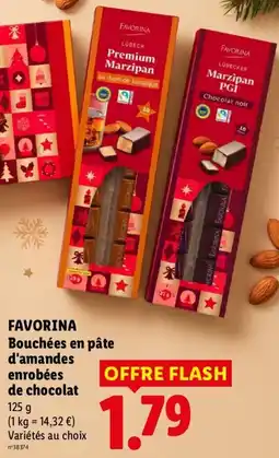 Lidl FAVORINA Bouchées en pâte d'amandes enrobées de chocolat offre