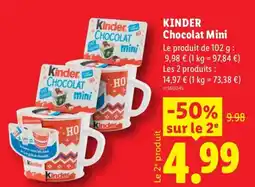 Lidl Kinder Chocolat Mini offre