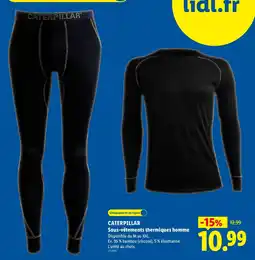 Lidl CATERPILLAR Sous-vêtements thermiques homme offre