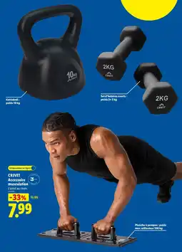 Lidl Crivit accessoire musculation offre