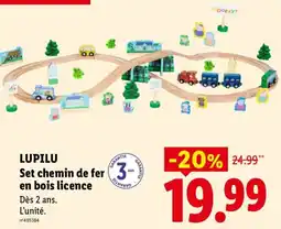 Lidl LUPILU Set chemin de fer en bois licence offre