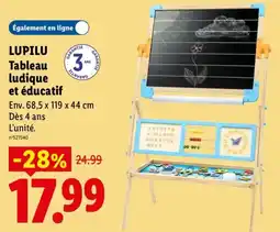 Lidl LUPILU Tableau ludique et éducatif offre