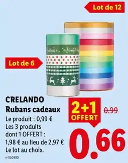 Lidl CRELANDO Rubans cadeaux offre