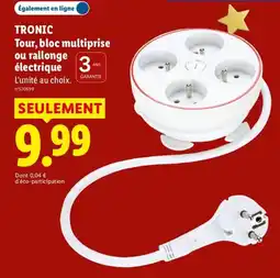 Lidl TRONIC Tour, bloc multiprise ou rallonge électrique offre