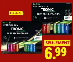 Lidl TRONIC Piles rechargeables offre