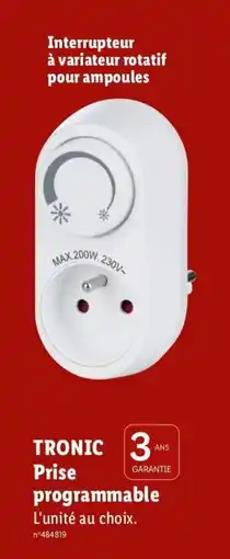 Lidl TRONIC Prise programmable offre