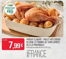 Match MATCH Préparé par nos Pros Poulet rôti entier ou demi offre