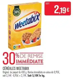 Match Weetabix Céréales offre