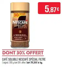 Match NESCAFE CAFÉ SOLUBLE offre