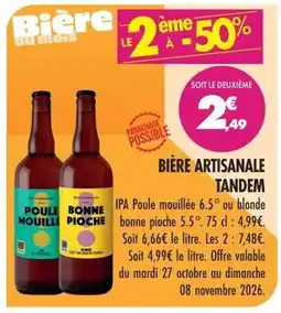 Match TANDEM BIÈRE ARTISANALE offre