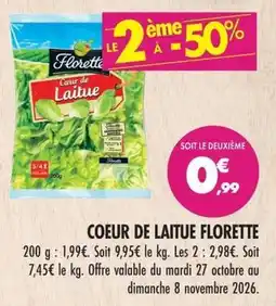 Match Florette Cœur de Laitue offre