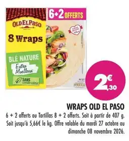 Match OLD EL PASO Wraps offre