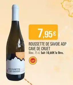Match CAVE DE CRUET Roussette de Savoie AOP offre