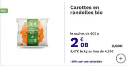 Picard LE BIO Carottes en rondelles offre