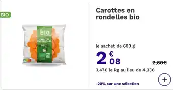 LE BIO Carottes en rondelles