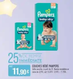 Match Pampers couches bébé offre