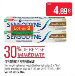Match SENSODYNE DENTIFRICE offre