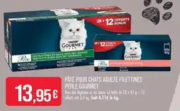 Match Perle Gourmet Pâté pour chats adulte filettines offre