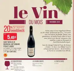 Match PITAUTL LANDRY SAINT NICOLAS DE BOURGEUIL AOP offre