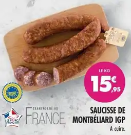 Match Saucisse de Montbéliard IGP offre