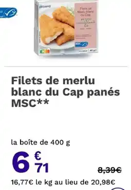 Picard Picard Filets de merlu blanc du Cap panés offre