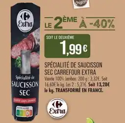 Match Carrefour Extra Saucisson Sec offre