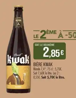 Match Kwak Bière offre