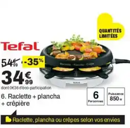BUT Tefal Raclette + plancha + crêpière offre