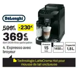 BUT DeLonghi 4. Expresso avec broyeur offre