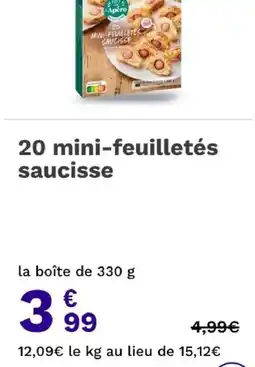 Picard Apero mini-feuilletés saucisse offre