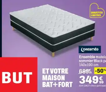 Dreaméa Ensemble matelas sommier Black