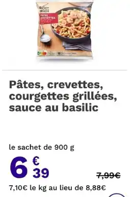 Picard ESPRIT FAMILLE Pâtes crevettes offre