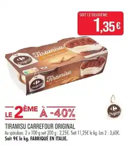 Match Carrefour Original Tiramisu offre